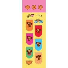 Чебурашка. Магнитные закладки (6 закладок полукругл.)