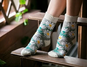 Носки женские "Ромашковый луг" р-р 38-40