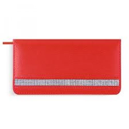 Еженедельник недатированный, 170х86 мм, НАППА КРАСНЫЙ МЕТАЛЛИК