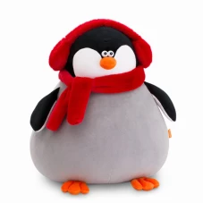 Orange Мягкая игрушка Пингвин в наушниках, 20 см, серый
