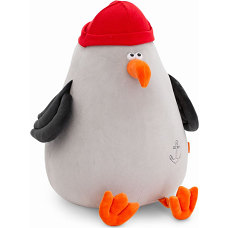 Orange Мягкая игрушка Альбатрос Барри в красной шапке, 20 см, серый