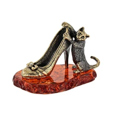 Фигурка Кот Проказник с туфелькой ''СувенирАртель''