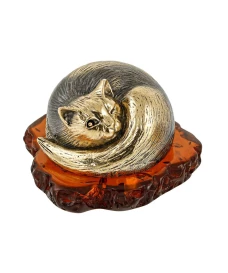 Кот клубком (коньячный) арт. 2936