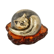Кот клубком (коньячный) арт. 2936