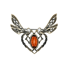 Брошь Стрекозки Сердце ''СувенирАртель''