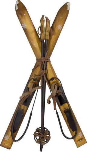 Eurotrading Деревянные лыжи декоративные, 50 см, коричневые