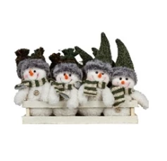 Eurotrading Декоративная фигурка Снеговик, 15 см, белый, 12 дизайнов