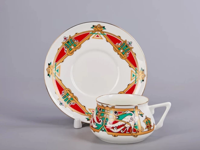 Чашка с блюдцем кофейная форма Билибина 
