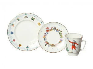 Трехпредметный комплект форма Майская рисунок Щелкунчик 165мл