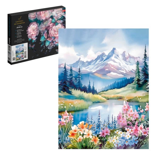 Картина по номерам "Горный пейзаж", 30х40 см.