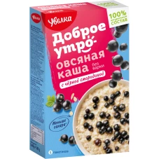 Каша овсяная с черной смородиной 