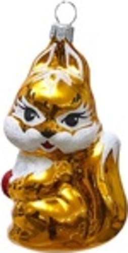 Ёлочка - елочное украшение из стекла, Фигурка Белочка С652