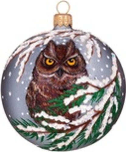 Ёлочка - елочное украшение из стекла, Шар  Мудрость Д85мм  С2167