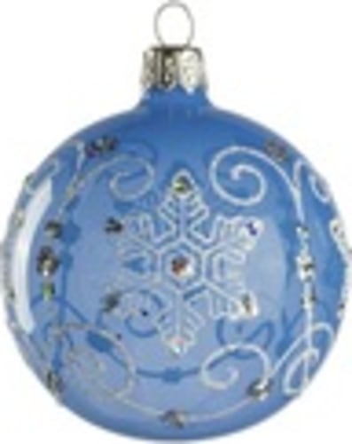 Ёлочка - елочное украшение из стекла, Шар Зимушка С2237