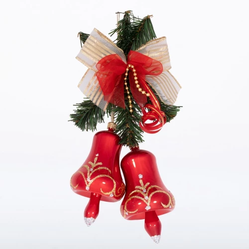 Ёлочка - елочное украшение из стекла, Гирлянда Малиновый звон С921 (из 2 колок.)