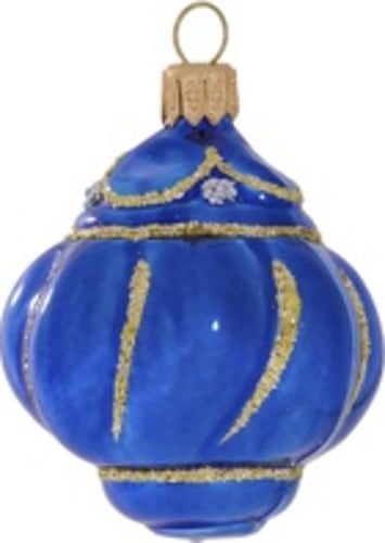 Ёлочка - елочное украшение из стекла, Подвеска Фонарик С2274 Н 56мм