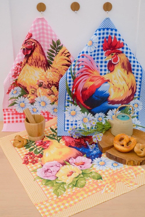 Натали Набор кухонных полотенец "Кочеток", 60x48 см