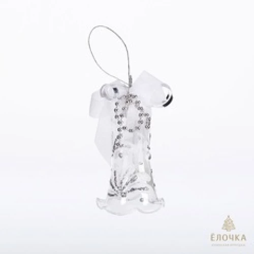 Ёлочка - елочное украшение из стекла, Колокольчик Хрустальный С1169