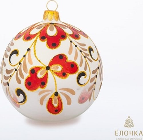 Ёлочка - елочное украшение из стекла, ШарРасписной С1415