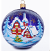 Ёлочка - елочное украшение из стекла, Шар 6 Снежный пейзаж, 95 мм, С1454 