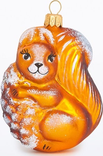 Ёлочка - елочное украшение из стекла, Фигурка Белка С1714