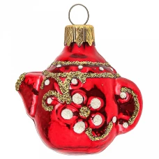 Фабрика ''Коломеев'' Елочное украшение Чайник красный, 7 см, ФУ-161/4  