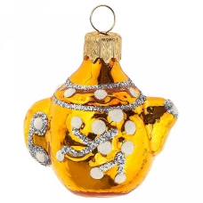 Фабрика ''Коломеев'' Елочное украшение Чайник золотой, 7 см, ФУ-161/5  