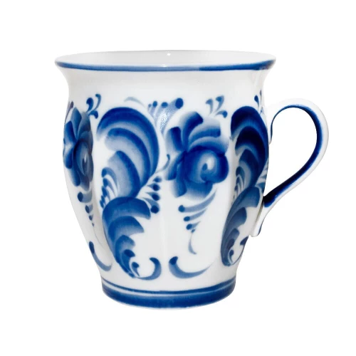 Бокал "Античный", гжель, ручная роспись, 300 мл.