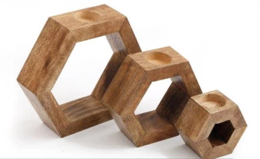 SiL  Набор подсвечников со свечами 20X17.5X5 CM,15X13X 5CM,9X8X5 CM