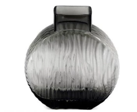 Ваза круглая, черная, 20X21.5 CM SiL  