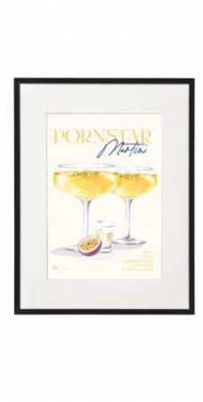Постеры в рамах под стеклом в ассортменте, Коктейли, 30X40 см, SiL  