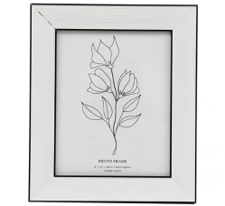 Фоторамка '8X10' белая с черной окантовкой, 29X24X2.5 CM, SiL  