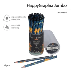 Bruno Visconti  КАРАНДАШ ЧЕРНОГРАФИТОВЫЙ HappyGraphix Jumbo. Волшебный лис