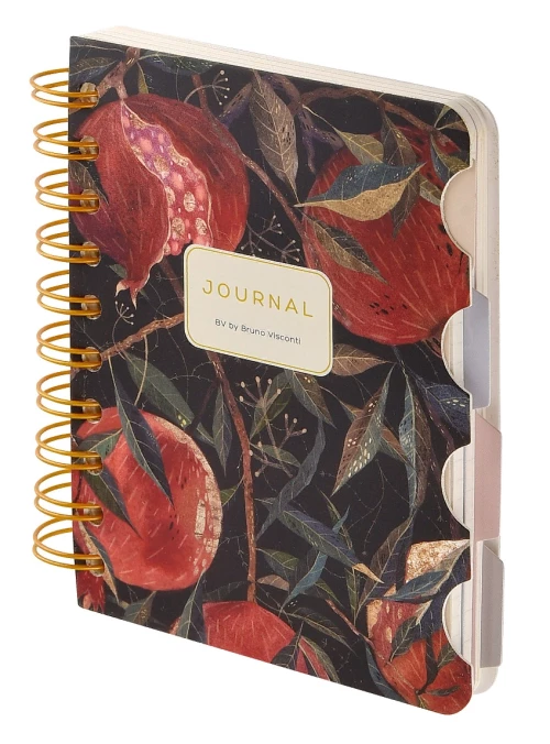 Bruno Visconti Записная книжка на гребне «ART JOURNAL. Гранат» А5, 120 листов, клетка с разделителями