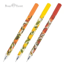 Ручка гелевая BrunoVisconti Uniwrite Flora Paradise, 0.38 мм.,черный