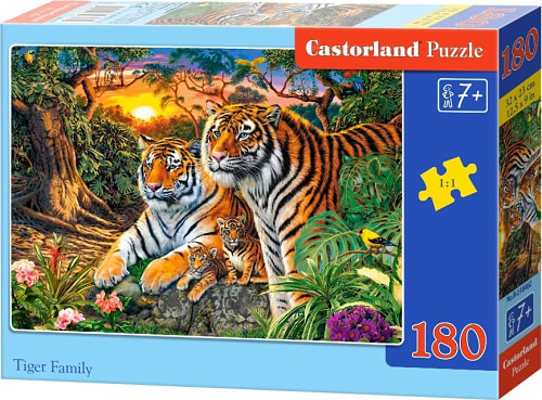 Castorland "Семья тигров", 180 элементов