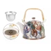 Carmani Керамический чайник с заварником "Тюльпаны", 900 мл