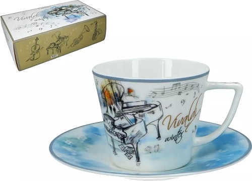 Carmani Чашка и блюдце "А. Вивальди. Зима", 230 мл