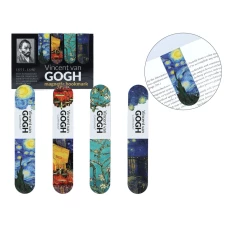 Набор из 4 магнитных закладок В. Ван Гог, 20x54 мм.