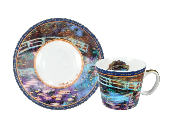 Чашка для эспрессо К. Моне, «Мост через пруд с водяными лилиями»  230 мл  Carmani