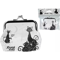 Маленький кошелек Сумасшедшие коты. Вечеринка на крыше, 9x7,5 см Carmani 