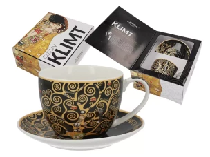 Carmani Чашка + блюдце - Г. Климт, Древо жизни 250ml  фарфор 532-8213