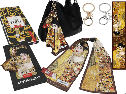 Шарф для сумки (брелок-шарф) Г. Климт, Адели, 18x90cm