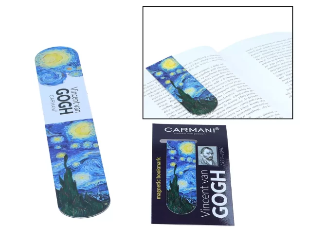 Carmani Магнитная закладка - В. Ван Гог, Звездная ночь 30x100 мм 013-4022