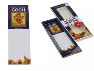 Магнитная записная книжка В. Ван Гог. Подсолнухи, 6x18 см, Carmani