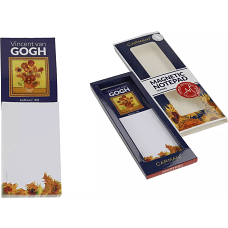 Магнитная записная книжка В. Ван Гог. Подсолнухи, 6x18 см, Carmani