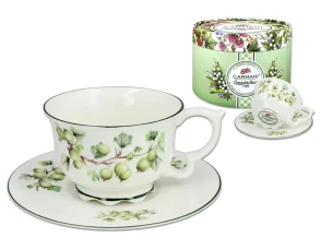 Carmani Чашка и блюдце Grandmas cup - Крыжовник 340 мл 707-3001