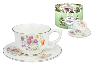 Carmani Чашка и блюдце Grandmas cup - Клевер 340 мл 707-3005