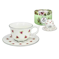 Carmani Чашка и блюдце Grandmas cup - Розы 340 мл 707-3006