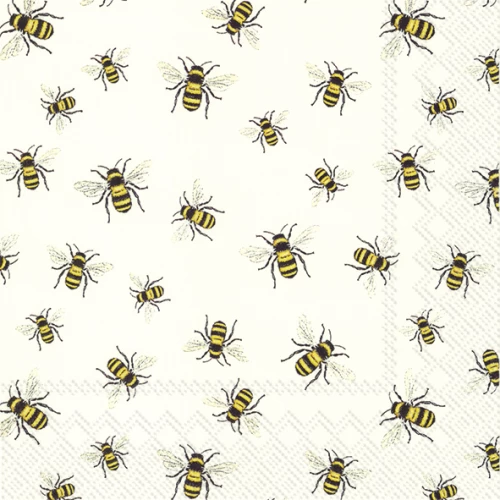 IHR Обеденные салфетки  LOVELY BEES white